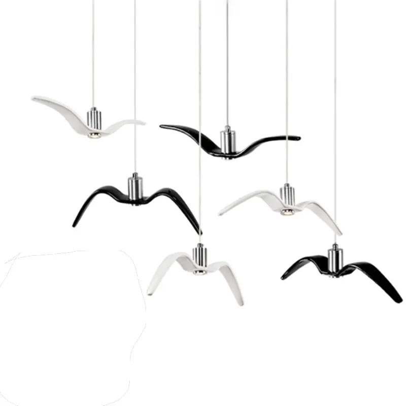 Nordic Seagull Design Led Kronleuchter Für Bar/Küche Vögel Kronleuchter Decke Acryl Lustre Suspension Leuchte Leuchte