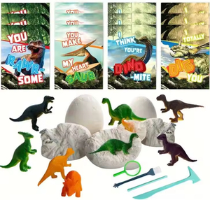 Juego de excavación de huevos de yeso de dinosaurio, Kit de excavación de Arqueología de Dino, juguetes educativos para niños - Product Image 6
