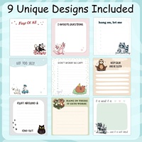Bloc-notes autocollants amusants avec des animaux, bloc-notes autocollants sarcastiques avec des créatures mignonnes et des dictons humoristiques, cadeaux amusants pour les collègues et les étudiants