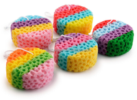 Éponge Loofah pour la douche et le bain, éponge de bain à double texture, pouf de douche pour une exfoliation douce et profonde