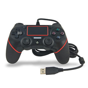 Manette de <span class=keywords><strong>jeu</strong></span> filaire USB en caoutchouc durable P4-<span class=keywords><strong>3</strong></span>, manette multiplateforme pour <span class=keywords><strong>PC</strong></span> et jeux de type console - Product Image 1