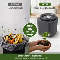 Compostador Eléctrico de Cocina de 3L, Convierte Desechos de Alimentos en Compost, Ciclo Rápido de 3-5H, Bajo Consumo de Energía, Inteligente, Sin Olores, para el Hogar