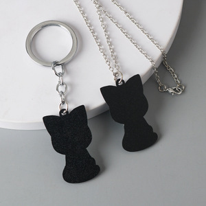 Mignon chat <span class=keywords><strong>Luna</strong></span> Anime mode pendentif porte-clés personnalisé en alliage de Zinc personnage de dessin animé écologique collier léger - Product Image 4