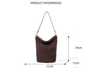 Sac à bandoulière polyvalent en daim, grande capacité, fermeture éclair, nouvelle collection 2026, personnalisable OEM pour grands magasins - Product Image 5