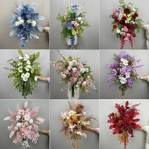 Accessoires de <span class=keywords><strong>mariage</strong></span>, fleurs artificielles, décorations de fiançailles, accents floraux suspendus, arches de fleurs en plastique, toile de fond murale pour lieux de <span class=keywords><strong>mariage</strong></span> - Product Image 4