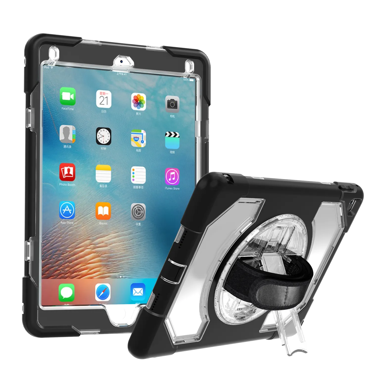 Homtak Casing Tablet Apple, untuk Apple iPad Air 2 Case Pro 9.7 Inci Pelindung Penuh Tahan Guncangan Cover untuk iPad Air 2