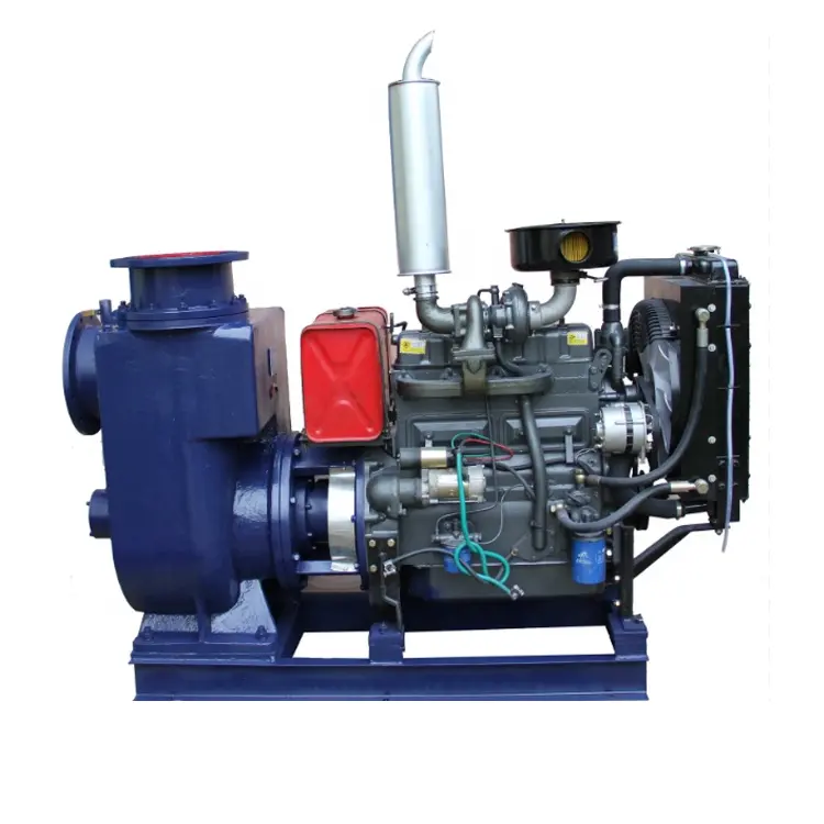 Hnyb Máy bơm nước DIESEL cho tưới tiêu nông nghiệp tự mồi ngang bơm nước đa tầng 150HP động cơ diesel