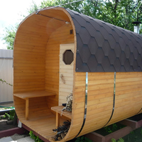 Pièce extérieure solide canadienne traditionnelle de sauna de cube avec la Chambre mise le feu au bois de cabine de fonction humide de vapeur