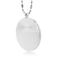 Ebuty Pendentif en acier inoxydable plaqué or pour science quantique et énergie Ions négatifs Pierres infrarouges lointaines Collier de santé pour hommes et femmes