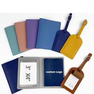 Wholesale Custom Travel Passport <b>Holder</b> Set PU Personalized Passport <b>Holder</b> Luggage Tag Multi-color Plane Boarding <b>Pass</b> Tag - Product Image 3