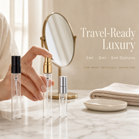 Flacons de parfum en verre dépoli de 2 ml, 3 ml, 5 ml, 10 ml avec pompe pulvérisatrice, atomiseur à fine brume, rechargeables, vides, pour voyage