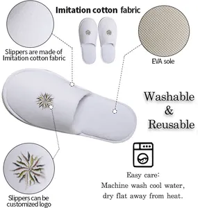 Wholesale Hotel Spa Slippers Slippers With Non-slip Soles For Guests Can Be Customized Logo