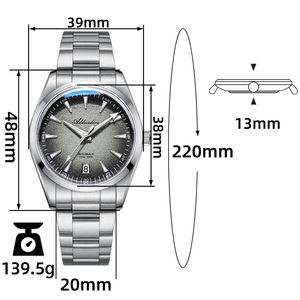 ADDIESDIVE AD2094 Montre pour homme en acier inoxydable - Plongeur mécanique résistant à l'eau 10 bars - Product Image 6