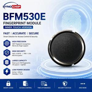 โมดูลอ่านลายนิ้วมือแบบคาปาซิทีฟความแม่นยำสูง BFM530E ความละเอียด 160x160 รองรับอุณหภูมิกว้าง พร้อมการเข้ารหัส <span class=keywords><strong>AES</strong></span> และระบบควบคุมการเข้าถึงผ่านคลาวด์ - Product Image 4
