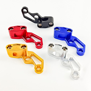 Qiangye Wire Fixing <b>Bracket</b> 60mm Motorcycle Brake Line Clamp <b>Silver</b> Black Red Blue For Motorbike - Product Image 2