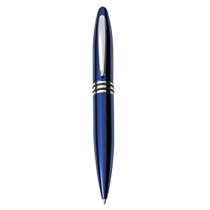 Penna a Sfera in Metallo Blu con Punta da 0,5mm/1,0mm, Corpo in Plastica con Design a Scatto/Novità/Sfera per Regalo Promozionale - Product Image 2