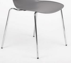 Silla lateral profesional con borde pellizcado-Muebles de contrato comercial a juego con base cromada y carcasa de plástico de alto impacto - Product Image 5