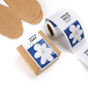Autocollant d'emballage personnalisable en papier enduit de <span class=keywords><strong>PVC</strong></span> avec impression couleur, logo personnalisé pour la promotion, commandes personnalisées - Product Image 4