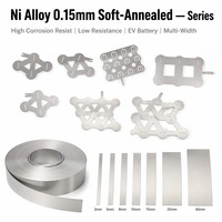 Bande de nickel pur EV sur mesure de 0,15 mm, résistante à la corrosion, à faible résistance, recuite à froid, pour pack de batteries Li-ion, service personnalisé