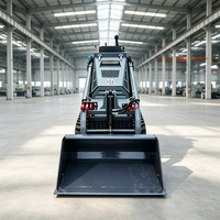 Mini Skid Steer Loader Diesel Buatan Cina dengan Bucket 0.15m3 untuk Penggunaan Pertanian