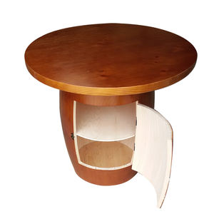 طاولة خشبية مخصصة لتناول الطعام والنبيذ مع أربعة كراسي للنبيذ الأحمر Lovingston Rotunda الأحمر - Product Image 6