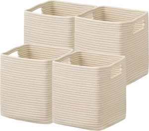 Bán Buôn 3 Gói Tủ Quần Áo Tổ Chức Kệ Giỏ Dệt Lưu Trữ Cube Tổ Chức Lưu Trữ Bin Bông Sợi Dây Lưu Trữ Giỏ - Product Image 1