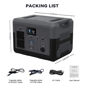 Solar Generator 1500W 220V 110V Portable Power Station UPS Pure Sine Wave LiFePO4 Battery EU/USA/UK <b>Plug</b> Home Outdoor Camping - Product Image 6