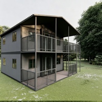 Maison conteneur modulaire de 20 pieds, structure en acier préfabriquée, panneaux sandwich, pour dortoir, bureau, logement
