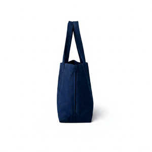 Sac fourre-tout en toile bleu marine à imprimé aquarelle de paysage urbain, grande capacité, avec longues poignées, idéal pour le shopping et l'usage quotidien – Nouvelle collection très prisée - Product Image 4