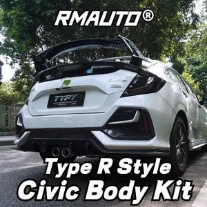 Pour Honda Civic Type R : Kit Carrosserie Racing, Aileron Arrière, Lame Avant, Lame Arrière pour Honda Civic Berline et Hayon 2016-2021 - Product Image 1