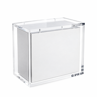 Boîte de protection et de présentation moderne en acrylique transparent personnalisée avec revêtement UV pour booster box