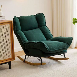 Chaises à bascule hôtel aile luxe meubles nordiques <span class=keywords><strong>fauteuil</strong></span> moderne velours métal bois maison Accent salon salon canapés chaises - Product Image 5