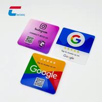 Etiquetas de Tarjeta de Regalo NFC Acrílicas Resistentes al Agua sin Contacto con Logotipo Personalizado, 13.56MHz, para Reseñas de Google, con Distancia de Lectura de 1-10cm
