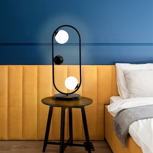 Châu âu phong cách nghệ thuật Deco kim loại đèn bóng râm Antique Brass bảng đèn đơn giản bóng kính bàn đèn - Product Image 5