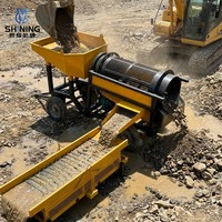 Портативная золотопромывочная установка-троммель 10-20 т/ч, золотопромывочный сепаратор-троммель для малых линий по переработке россыпного золота