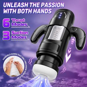 Pompe à pénis mains libres, stimulateur de poche, vibromasseur à poussée et succion, dispositif de masturbation masculine pour <span class=keywords><strong>homme</strong></span>, jouets sexuels - Product Image 3