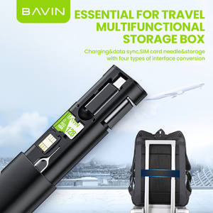 Bavin Hot Bán buôn PC ABS cb299 USB Loại C Micro Du Lịch Đồng hành điện tử tổ chức - Product Image 2