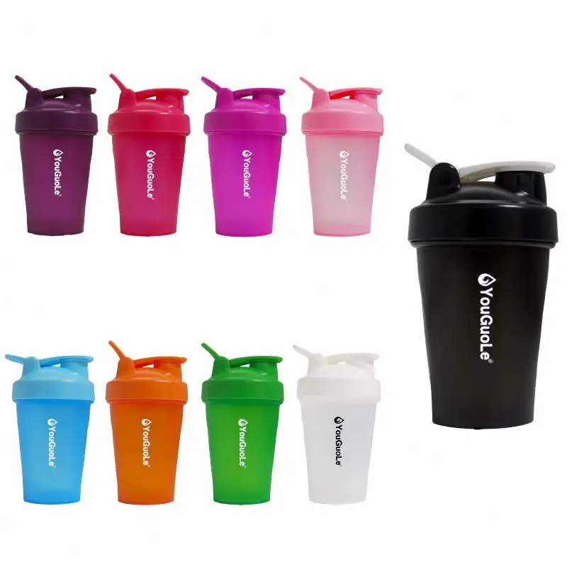 Shaker Fles Voor Proteïne Mixen 16 Oz Bpa-Vrij Lekvrij Water Cups Vaatwasser Veilige Plastic Sportfles Herbruikbaar Voor Gym