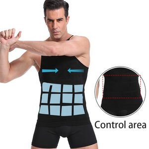 2024 style chaud hommes Compression chemise minceur corps Shaper <span class=keywords><strong>gilet</strong></span> gymnastique entraînement débardeur sans manches Abdomen Shapewear - Product Image 5