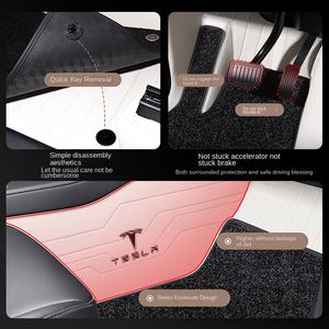 Tapis <span class=keywords><strong>de</strong></span> <span class=keywords><strong>voiture</strong></span> pour Tesla Model Y, tapis en PVC sur mesure, entièrement enveloppant, doux, aviation, Edamame Y - Product Image 3
