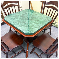 Ensemble table et chaises de salle à manger commerciales carrées 2 places en bois massif, style vintage moderne, écologique, garantie 1 an pour hôtels et cuisines