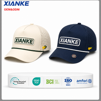 Casquettes de golf personnalisées X&K en gros avec broderie 3D, découpe laser durable, marqueur de balle magnétique et support de tee haute performance