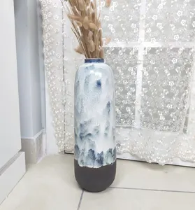 Creative paintinglong vases for home decor thin vase mouth flower vase home decor