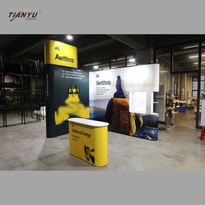 منصة عرض قابلة للطي للإعلانات، كشك متنقل للبيع، حامل منتجات منبثق، خلفية منحنية مغناطيسية قابلة للطي، منصة بائع متنقلة - Product Image 4