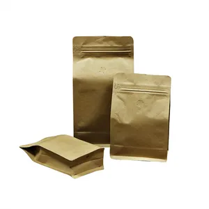 Bolsa de café de fondo plano, bolsas de café vacías personalizadas, embalaje de granos de café impreso, con su logotipo