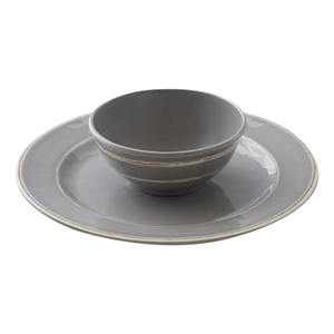 Vajilla <span class=keywords><strong>de</strong></span> melamina, Cambria gris, plato <span class=keywords><strong>de</strong></span> desayuno con apariencia <span class=keywords><strong>de</strong></span> vajilla - Product Image 2