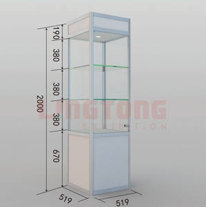Vitrines <span class=keywords><strong>de</strong></span> magasin <span class=keywords><strong>de</strong></span> détail, utilisées pour les expositions, comptoirs modulaires en extrusion <span class=keywords><strong>de</strong></span> profilés en forme <span class=keywords><strong>de</strong></span> <span class=keywords><strong>quart</strong></span> <span class=keywords><strong>de</strong></span> cercle, vitrines en verre - Product Image 4