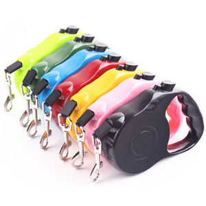 Collier rétractable automatique pour chien en plastique, nylon, multicolore, impression classique, vente en gros - Product Image 1