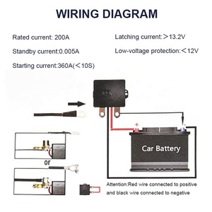 Interruptor de relé de batería, interruptor de desconexión de batería de 12V 240A, interruptor de relé de <span class=keywords><strong>Control</strong></span> remoto con voltímetro Led con 2 llaveros de <span class=keywords><strong>Control</strong></span> inalámbrico - Product Image 3