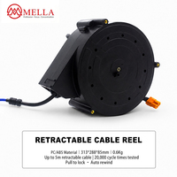 Enrouleur de câble électrique portable Mella à rétraction automatique 100W-2200W avec câble d'extension de 1-5m pour la recharge de véhicules électriques, en matériau PC
